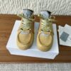 sy_no_2A10382778DEDC6C21330CEC4216E503_0 Dior Gold Shimmer Suede Mid-Top Sneaker