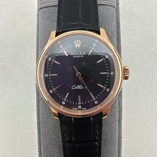 ROLEX Rolex Cellini series automatic mechanical movement 50 meter waterproof men's watch Swiss watch 39mm black dial