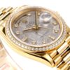 sy_no_2AC31B0F89AD43F7CEFE2578A6E84CF9_3 ROLEX Rolex with diamond studded K-gold calendar type automatic mechanical movement date display gold dial