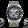 AUDEMARS PIGUET Audemars Piguet Royal Oak Offshore Series Automatic Mechanical Movement 100m Waterproof Unisex Swiss Watch Grey Dial Stainless Steel Case Rubber Strap