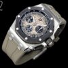 AUDEMARS PIGUET Audemars Piguet Royal Oak Offshore Series Automatic Mechanical Movement 100m Waterproof Unisex Swiss Watch Grey Dial Stainless Steel Case Rubber Strap