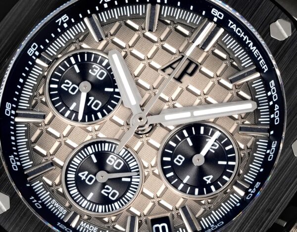 AUDEMARS PIGUET Audemars Piguet Royal Oak Offshore Series Automatic Mechanical Movement 100m Waterproof Unisex Swiss Watch Grey Dial Stainless Steel Case Rubber Strap