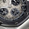 AUDEMARS PIGUET Audemars Piguet Royal Oak Offshore Series Automatic Mechanical Movement 100m Waterproof Unisex Swiss Watch Grey Dial Stainless Steel Case Rubber Strap