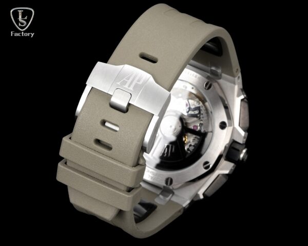 AUDEMARS PIGUET Audemars Piguet Royal Oak Offshore Series Automatic Mechanical Movement 100m Waterproof Unisex Swiss Watch Grey Dial Stainless Steel Case Rubber Strap