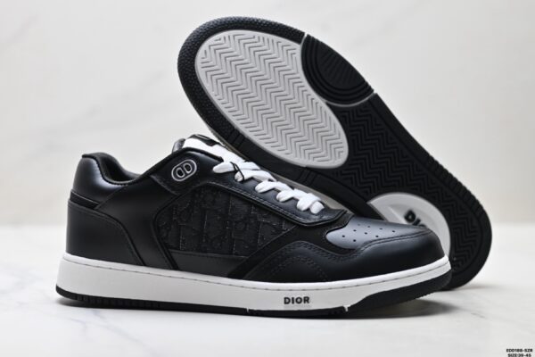 sy_no_2B284323A7BF5F99FDB176D717FF75B4_4 Dior Black Oblique Leather Low Sneaker