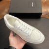 Saint Laurent Off-White Pebble-Leather SL61 Gum-Sole Low-Top Sneaker