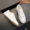 Saint Laurent Off-White Pebble-Leather SL61 Gum-Sole Low-Top Sneaker