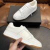 Saint Laurent Off-White Pebble-Leather SL61 Gum-Sole Low-Top Sneaker
