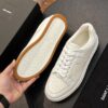 Saint Laurent Off-White Pebble-Leather SL61 Gum-Sole Low-Top Sneaker