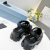 sy_no_2E421CEF8F068595925F6800E09AA7E1_7 Prada Black Rubber Weave Triangle Tread Platform Sandal