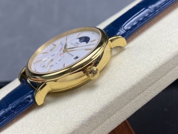 IWC Botao Fino series manual mechanical movement, waterproof date display, power reserve display, men's watch, Swiss watch 45mm