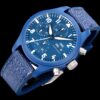 sy_no_2F55DBB653C797C0479E19FB17D2AA54_2 IWC Pilot Series Automatic Mechanical Movement 100m Waterproof Men's Watch Swiss Watch Blue Dial Ceramic Case