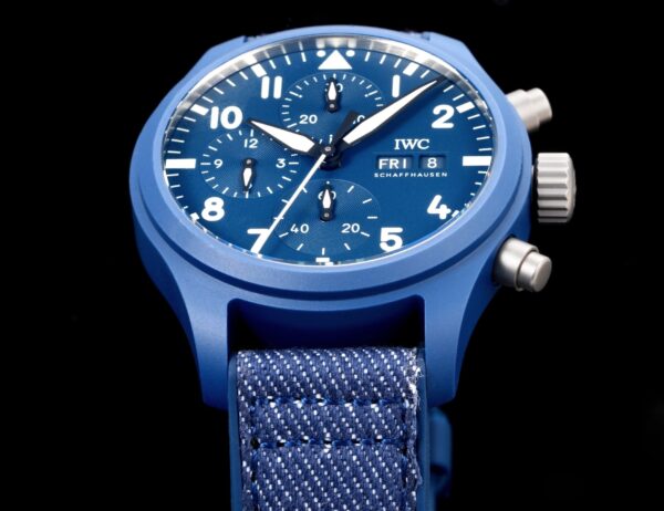 sy_no_2F55DBB653C797C0479E19FB17D2AA54_4 IWC Pilot Series Automatic Mechanical Movement 100m Waterproof Men's Watch Swiss Watch Blue Dial Ceramic Case