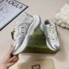sy_no_2F96F1BA365E06FAB6DD5AB74251E8ED_1 Gucci Metallic Silver & White Chunky Sneaker with Interlocking G Logo