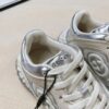 sy_no_2F96F1BA365E06FAB6DD5AB74251E8ED_8 Gucci Metallic Silver & White Chunky Sneaker with Interlocking G Logo