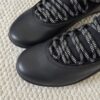 sy_no_301C920624F03E29F93F7AC768B3CE56_8 Chanel Black Leather and Knit Slip-On Low-Top Sneaker with Speckled Laces and CC Logo