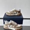 sy_no_30E820DF88AFFBF246900F28C1597410_3 Dior Khaki-White Leather CD Logo Low-Top Sneaker