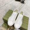 sy_no_313907CC2454D26E73E3605B98B84DA3_1 Gucci White Leather Low-Top Sneaker with Snake-Effect Interlocking G and Blue Heel Detail