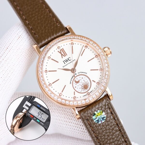 sy_no_3158DC9562528431F6190A4AD5101F20_1 IWC Botao Fino series automatic mechanical movement 50 meter waterproof unisex Swiss watch 34mm silver dial