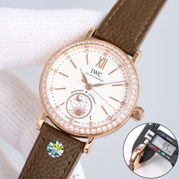 sy_no_3158DC9562528431F6190A4AD5101F20_2 IWC Botao Fino series automatic mechanical movement 50 meter waterproof unisex Swiss watch 34mm silver dial