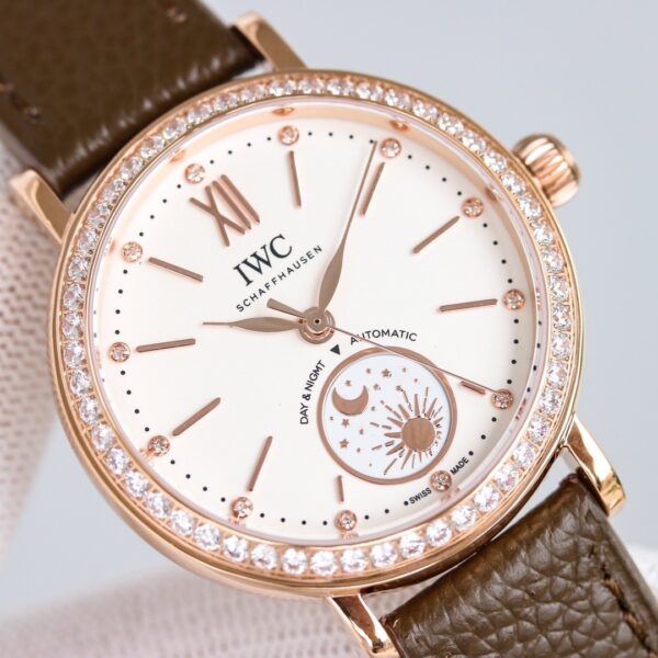 sy_no_3158DC9562528431F6190A4AD5101F20_3 IWC Botao Fino series automatic mechanical movement 50 meter waterproof unisex Swiss watch 34mm silver dial