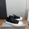 sy_no_31FCB25924299A46F3BDD2156E60204B_4 Prada Black Canvas Slip-On Platform Sneaker