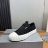 sy_no_31FCB25924299A46F3BDD2156E60204B_5 Prada Black Canvas Slip-On Platform Sneaker