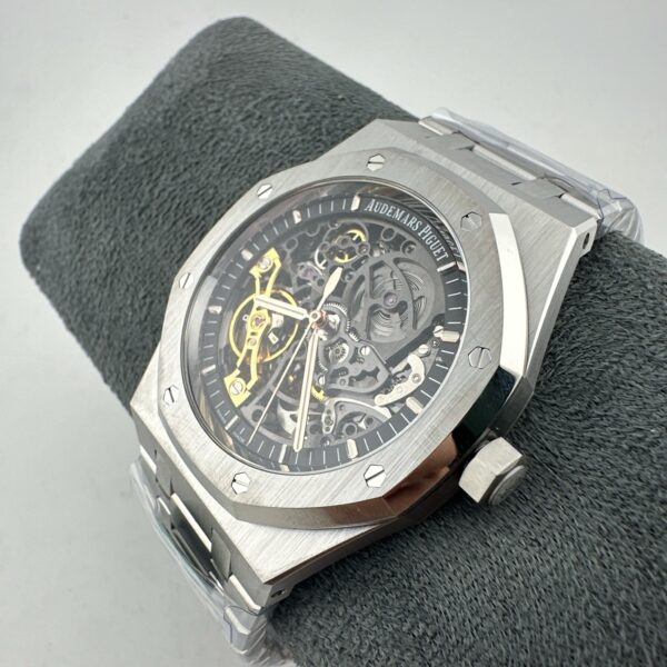sy_no_32CD8C944FA2B29F1FF830A33BE82F43_6 AUDEMARS PIGUET Royal Oak ROYAL OAK Series Automatic Mechanical Movement Grey Dial Stainless Steel Strap