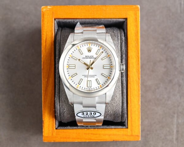 sy_no_332DE283EE053FC45FD85412E223A724_0 ROLEX Rolex Smooth Circle Oyster Perpetual Automatic Mechanical Movement Silver Dial