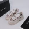 Chanel Snake-Print Trainer White-Pink