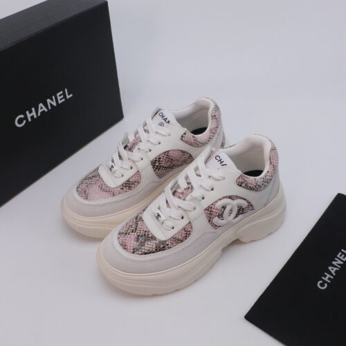 sy_no_3398E6EE00A958473A6A13B5761CB009_0 Chanel Snake-Print Trainer White-Pink