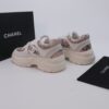 Chanel Snake-Print Trainer White-Pink