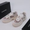 Chanel Snake-Print Trainer White-Pink