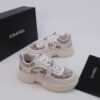Chanel Snake-Print Trainer White-Pink