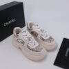 Chanel Snake-Print Trainer White-Pink