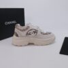 Chanel Snake-Print Trainer White-Pink