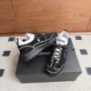 Chanel Suede & Knit Collar Platform Trainer Black-White-Knit
