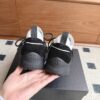 Chanel Suede & Knit Collar Platform Trainer Black-White-Knit