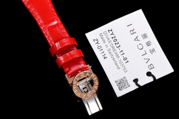 BVLGARI DIVAS'DREAM series watches with quartz movement and crocodile leather strap 33mm