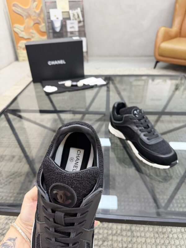 sy_no_358A5A8B1A5C06034CA76AA0DA23BF75_6 Chanel Black Tweed & Leather Chunky Sneaker with Interlocking CC Logo