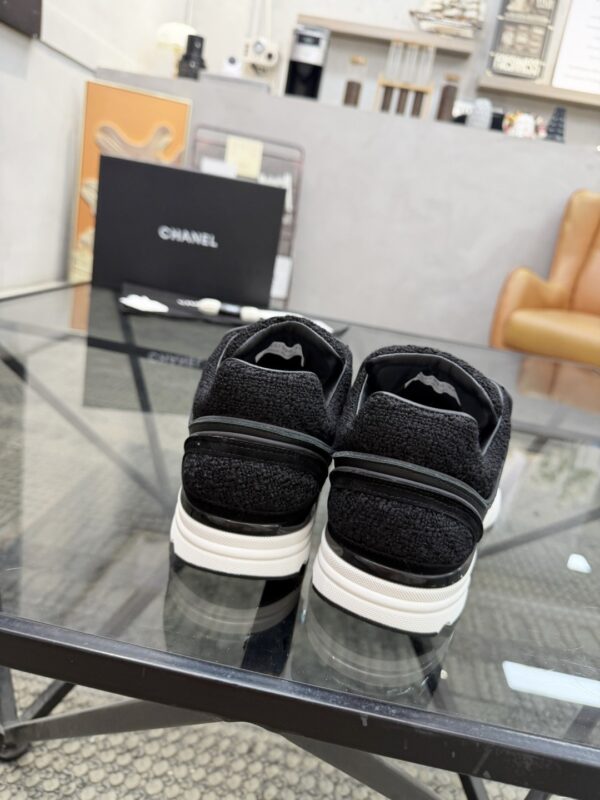 sy_no_358A5A8B1A5C06034CA76AA0DA23BF75_7 Chanel Black Tweed & Leather Chunky Sneaker with Interlocking CC Logo