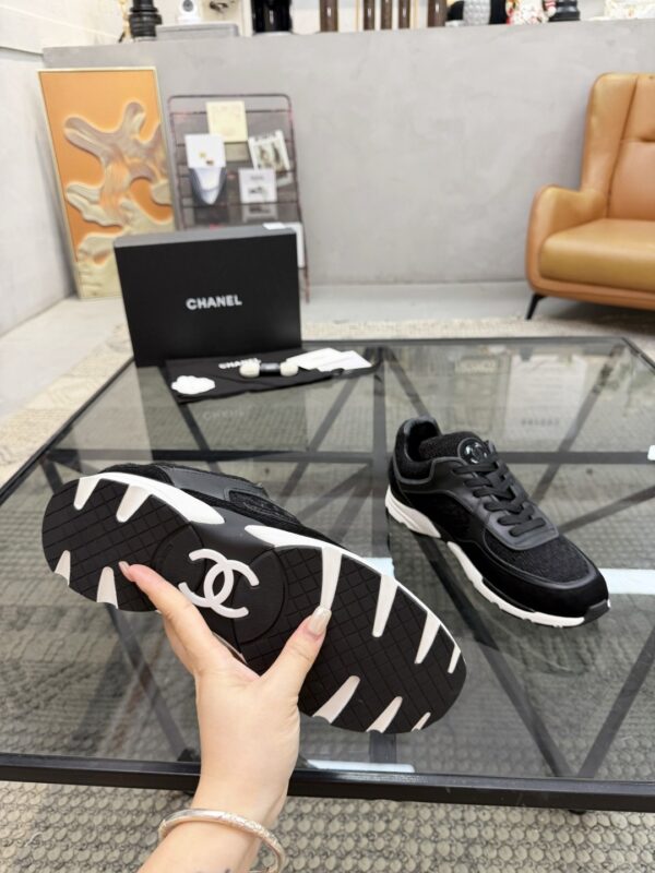 sy_no_358A5A8B1A5C06034CA76AA0DA23BF75_8 Chanel Black Tweed & Leather Chunky Sneaker with Interlocking CC Logo