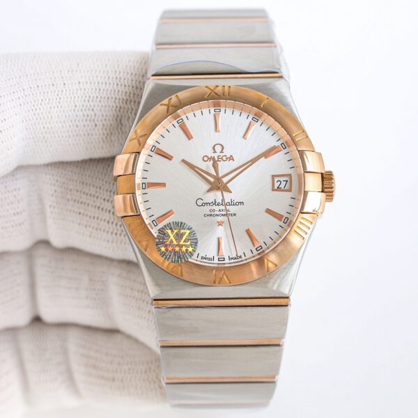 sy_no_358B0793C81E1DF6688720C117C63E37_1 Omega Constellation Series Constellation Watch Automatic Mechanical Movement Daily Display Diamond Set 100m Waterproof Swiss Observatory Men's Watch Swiss Watch 35mm Silver Dial Stainless Steel Strap