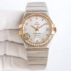 sy_no_358B0793C81E1DF6688720C117C63E37_2 Omega Constellation Series Constellation Watch Automatic Mechanical Movement Daily Display Diamond Set 100m Waterproof Swiss Observatory Men's Watch Swiss Watch 35mm Silver Dial Stainless Steel Strap