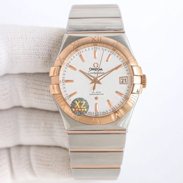 sy_no_358B0793C81E1DF6688720C117C63E37_4 Omega Constellation Series Constellation Watch Automatic Mechanical Movement Daily Display Diamond Set 100m Waterproof Swiss Observatory Men's Watch Swiss Watch 35mm Silver Dial Stainless Steel Strap