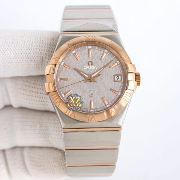sy_no_358B0793C81E1DF6688720C117C63E37_5 Omega Constellation Series Constellation Watch Automatic Mechanical Movement Daily Display Diamond Set 100m Waterproof Swiss Observatory Men's Watch Swiss Watch 35mm Silver Dial Stainless Steel Strap