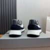 Prada White-Navy Mesh Suede-Spliced Triangle Tag Low-Top Sneaker