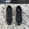 sy_no_360991EA1B5941907D6D726F29671CD6_2 Prada Black Suede Mesh-Spliced Triangle Logo Low-Top Sneaker
