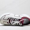 Chanel White & Burgundy Leather Sneaker with Knit Collar & CC Logo