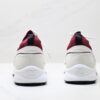 Chanel White & Burgundy Leather Sneaker with Knit Collar & CC Logo